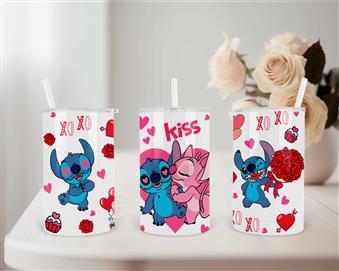 Stitch and Angel Xoxo Kiss